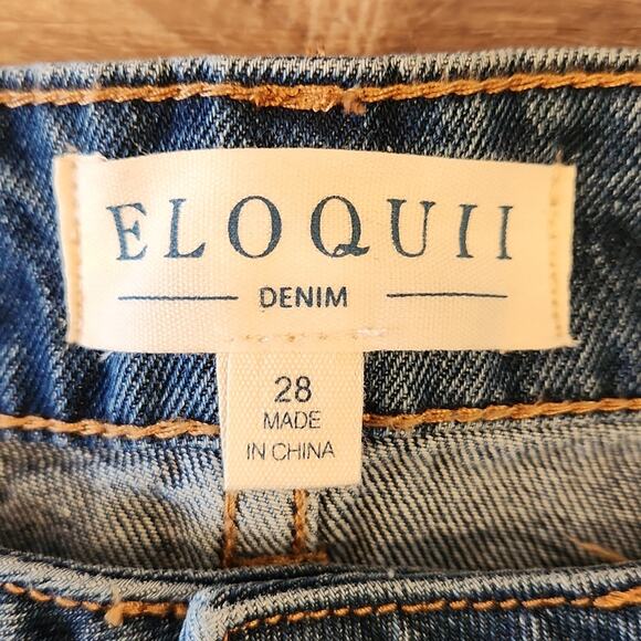 NWT ELOQUII Full Figure Wide Leg Denim Jeans Size 28 - Picture 4 of 9